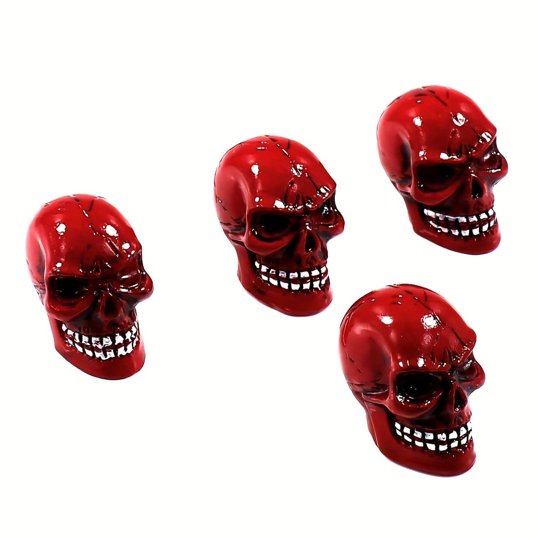 Skull Tire Valve Stem Caps (Set of 4)